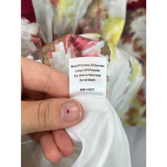 HUNTER BELL 8P  Anthropologie Kukka Tea Dress Open Back A-Line Floral Multicolor - Picture 12 of 12